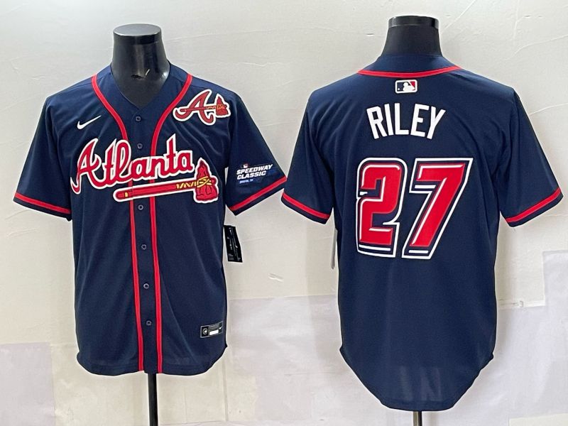 Men Atlanta Braves 27 Riley Drak Blue Nike 2025 MLB Jersey style 06